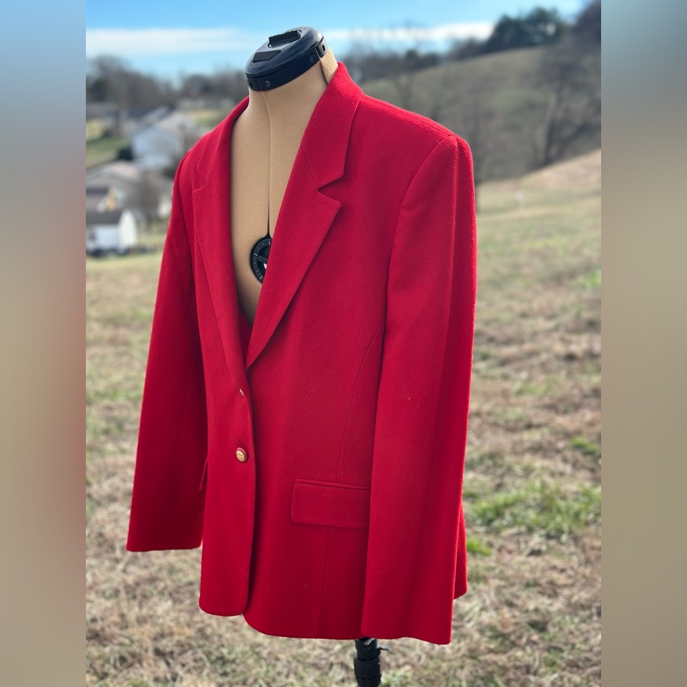 Vintage Pendleton Wool red blazer. Size 14. Vintage wool blazer - Picture 2 of 6